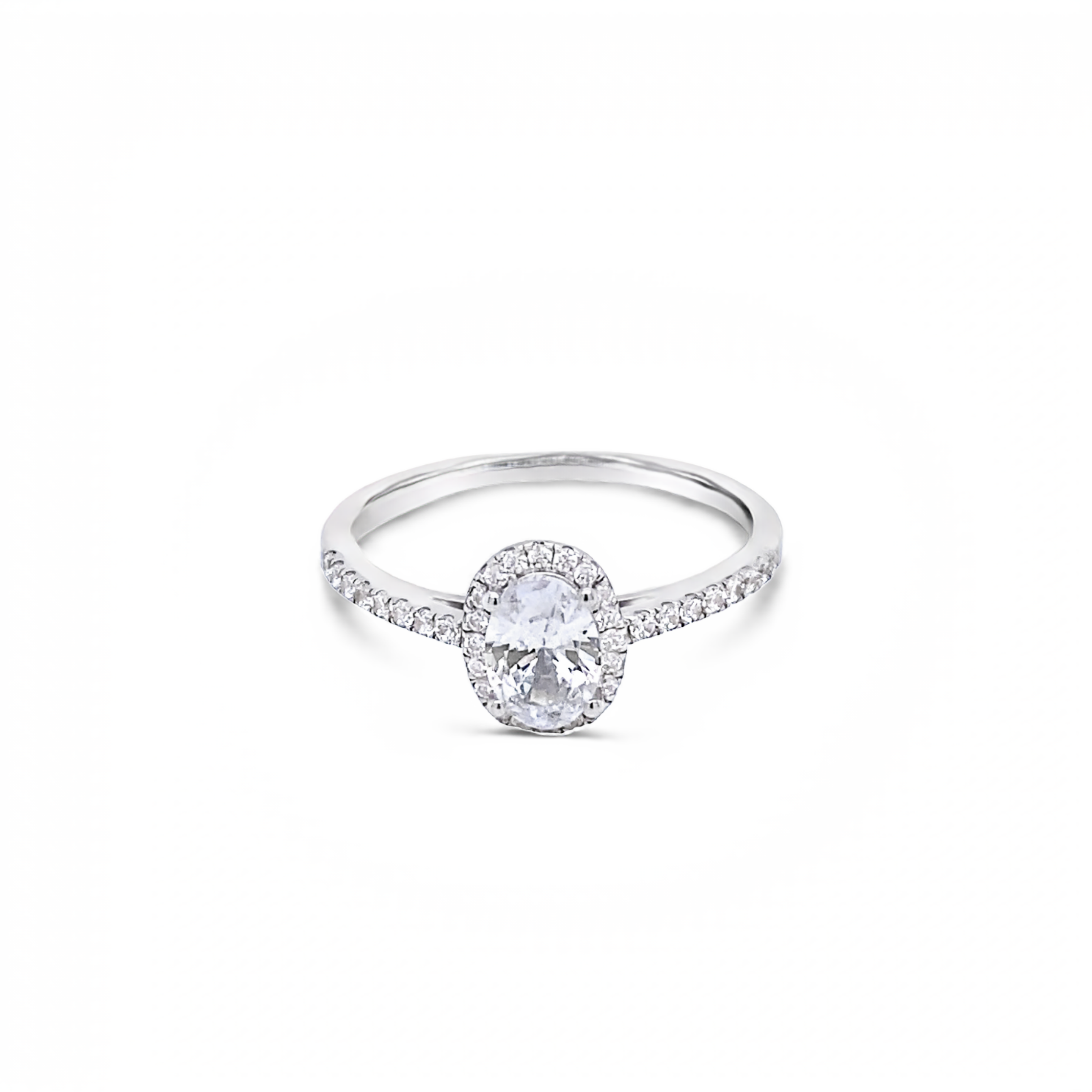 9ct white Gold Evergem Oval Cut Ring
