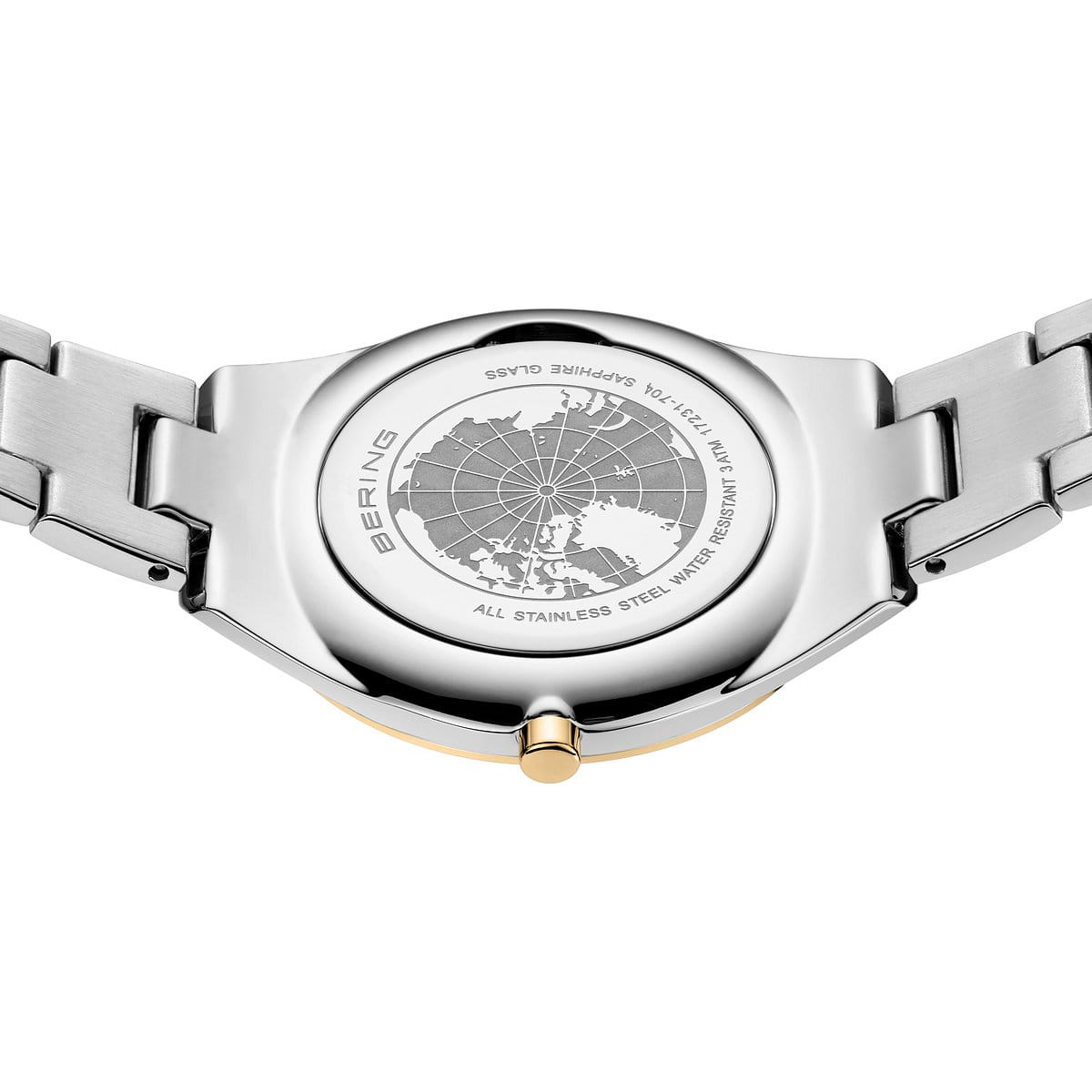 Bering Ladies Two Tone Ultra Slim Patterned Face Watch