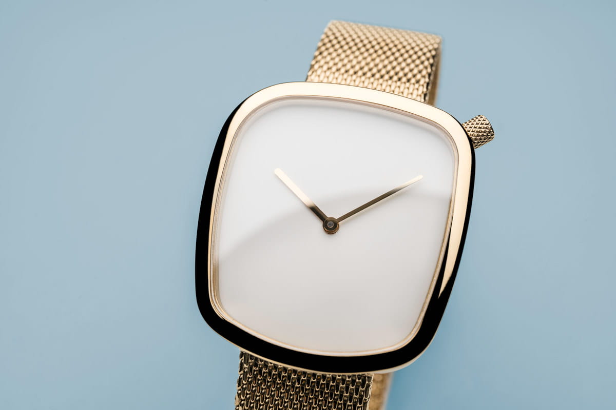 Bering Pebble 34mm Polished gold Watch