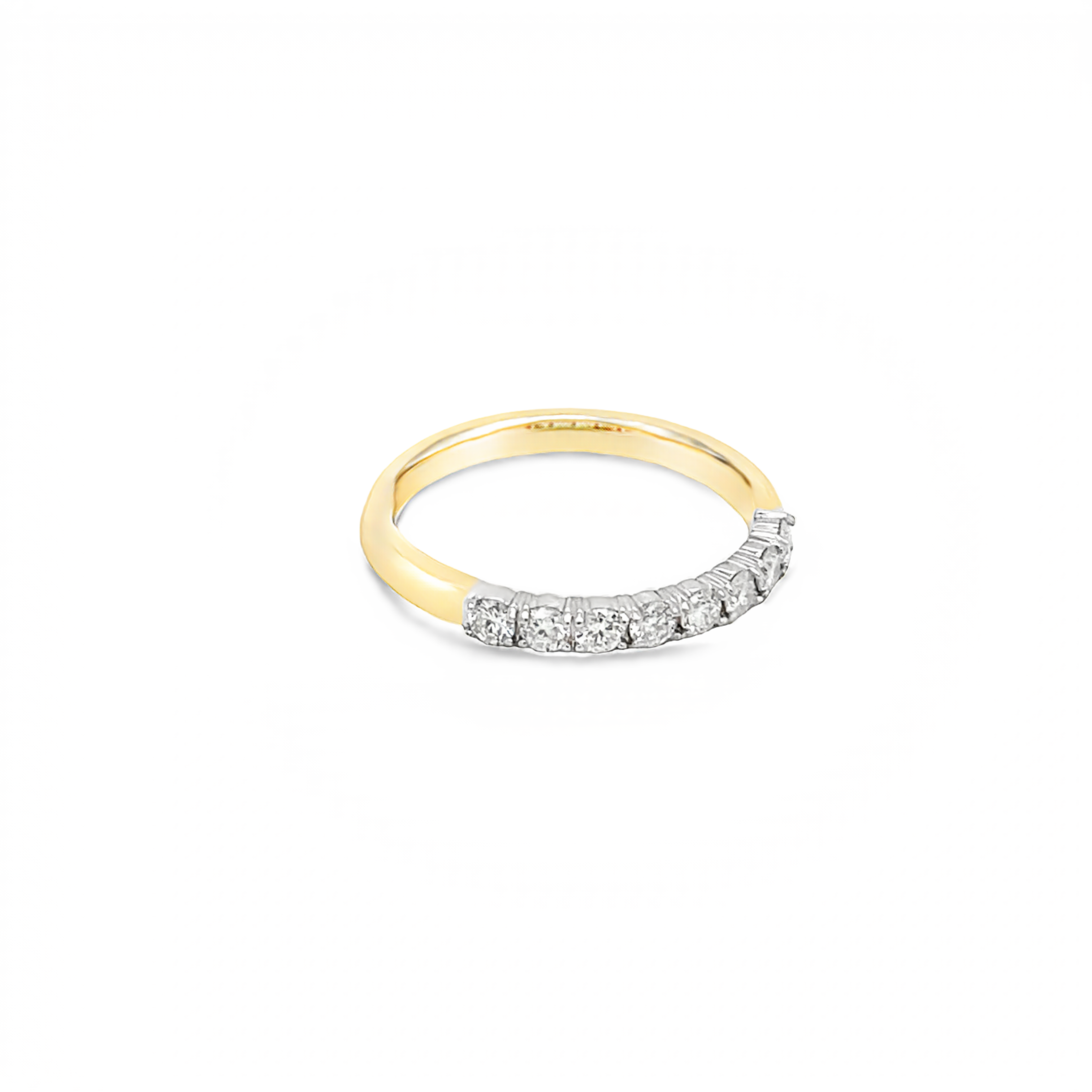 18ct Two Tone Yellow and White Gold 0.42ct Claw Set Diamond Wedder