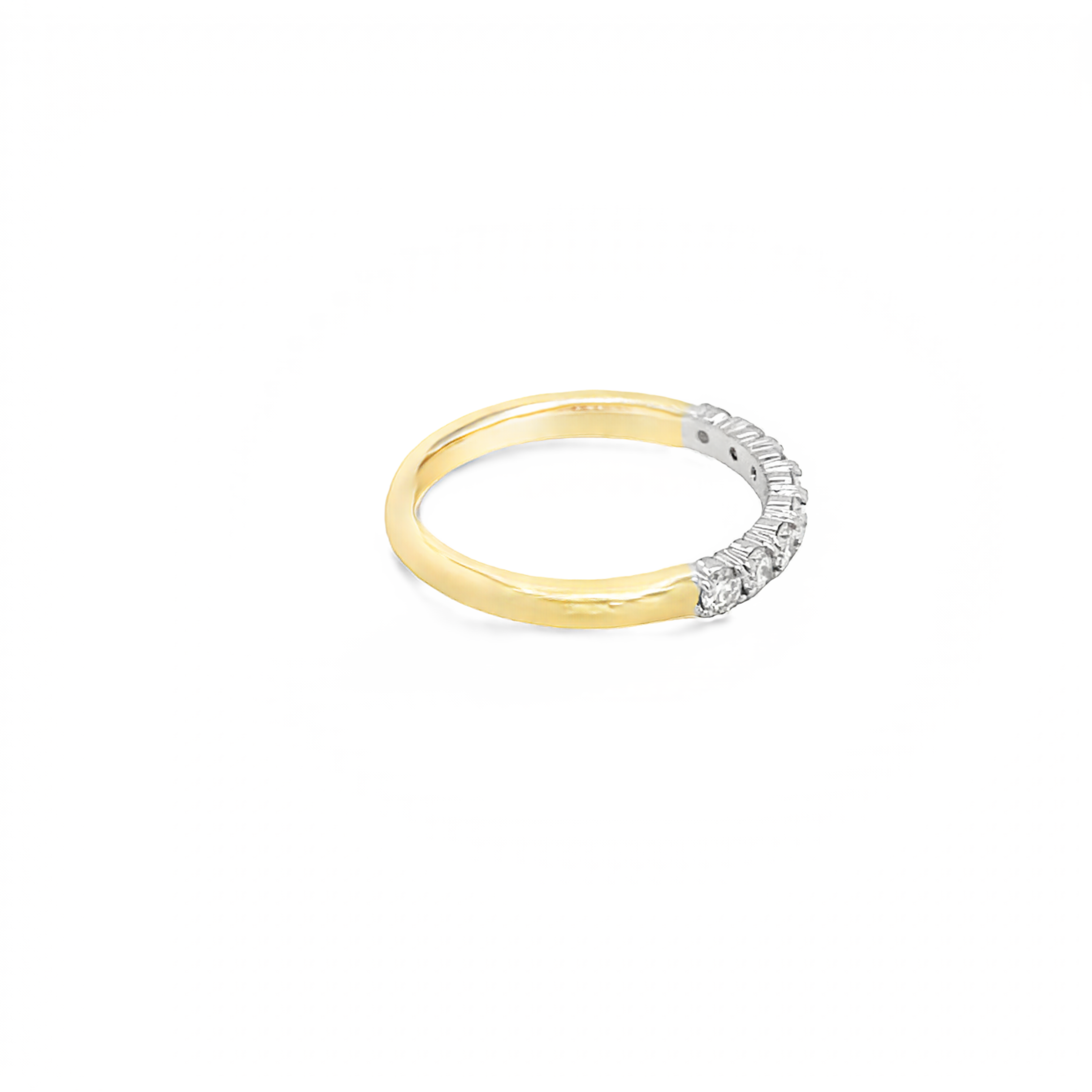 18ct Two Tone Yellow and White Gold 0.42ct Claw Set Diamond Wedder