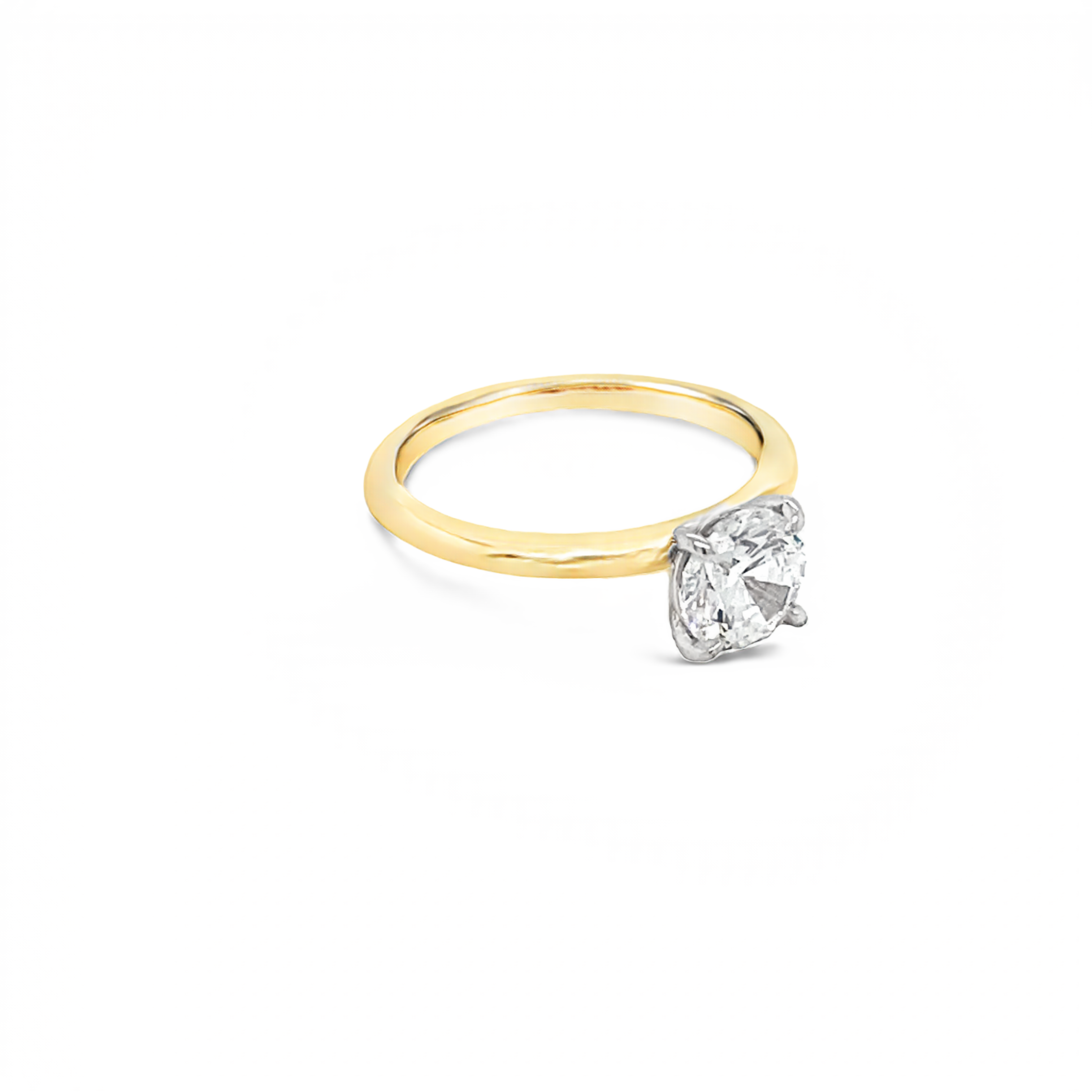 18ct Yellow Gold Lab Diamond .90ct Solitaire Ring