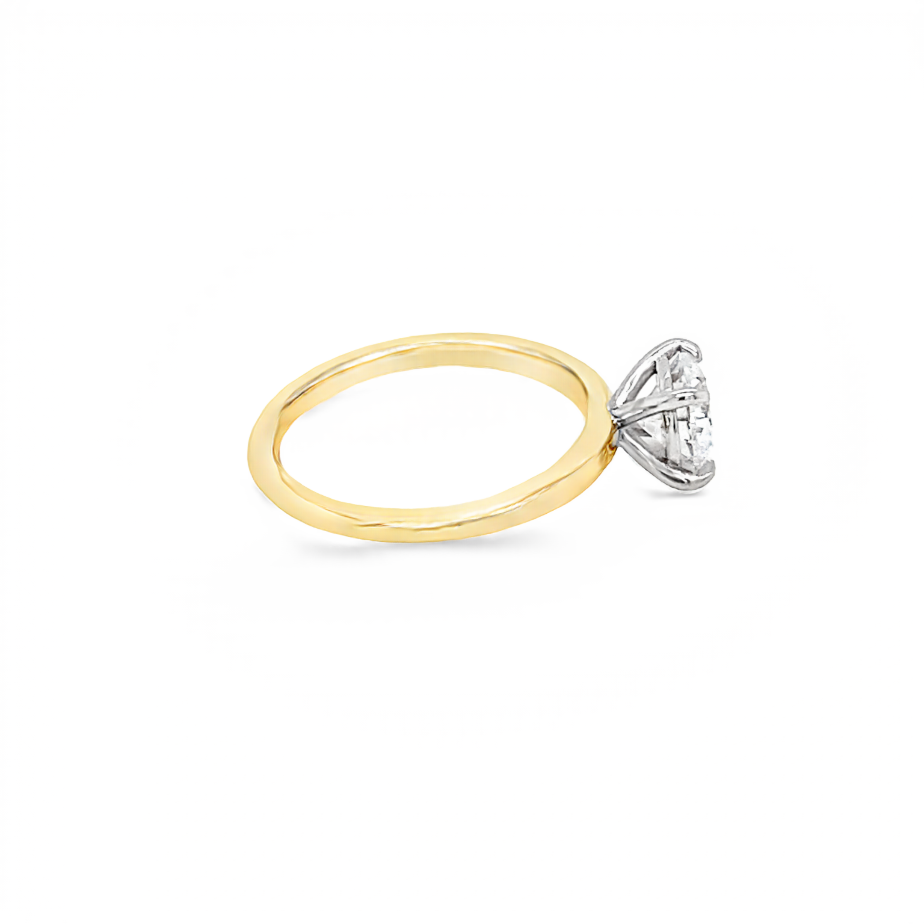 18ct Yellow Gold Lab Diamond .90ct Solitaire Ring