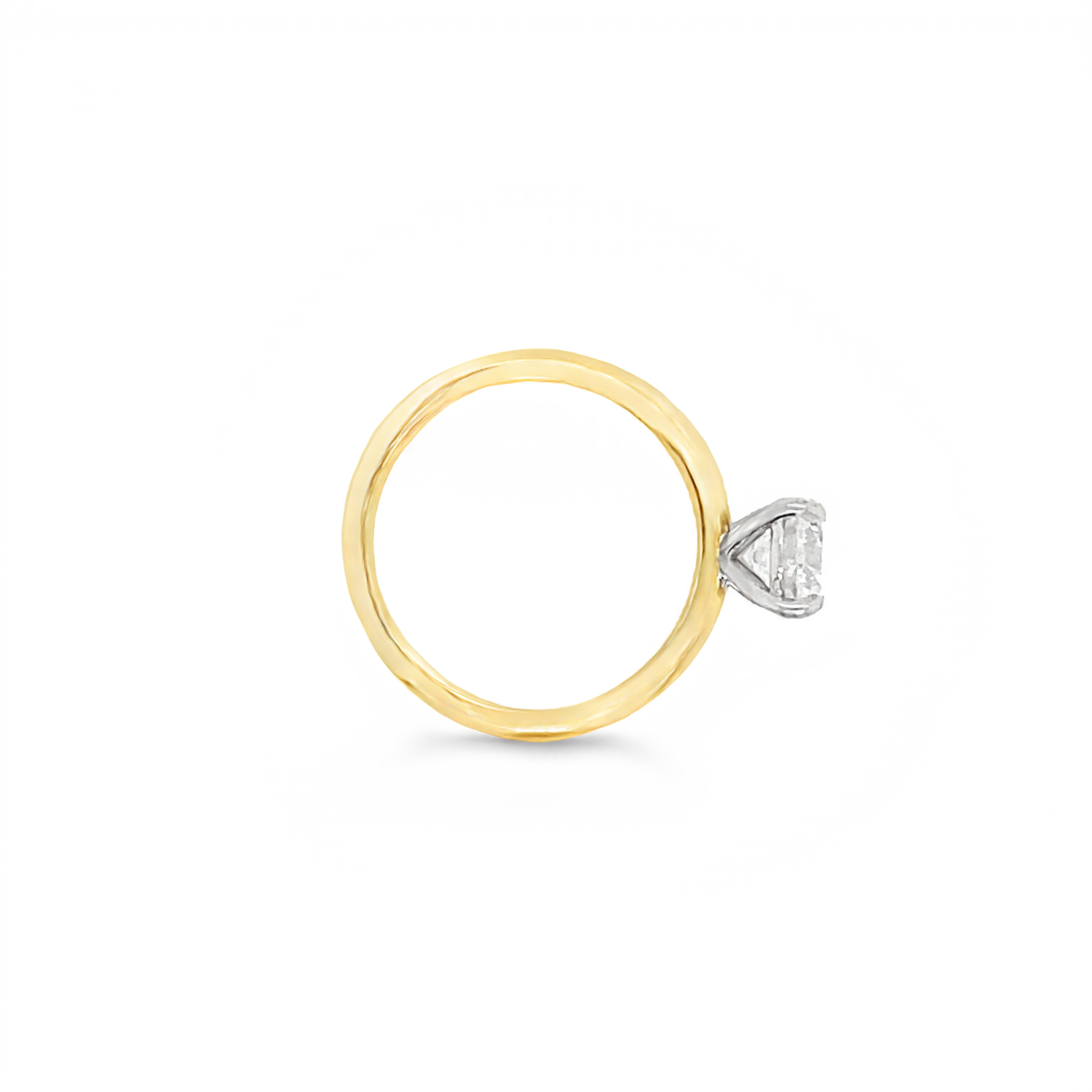 18ct Yellow Gold Lab Diamond .90ct Solitaire Ring