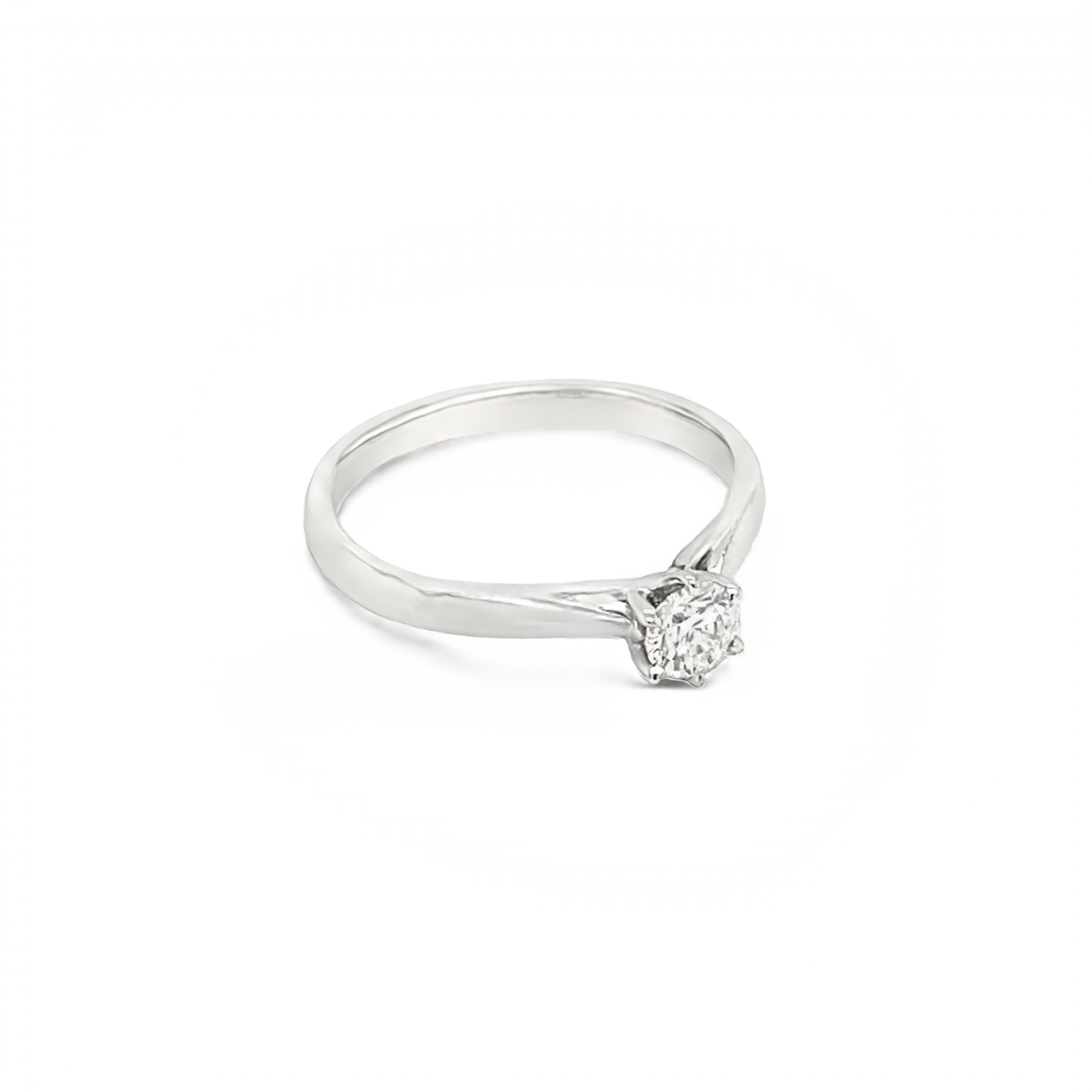 9ct White Gold 0.28ct Round Brilliant Cut Diamond Ring