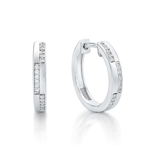Sterling Silver Cubic Zirconia Huggies