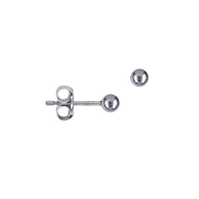 Sterling Silver 3mm - 8mm Heavy Ball Stud Earrings