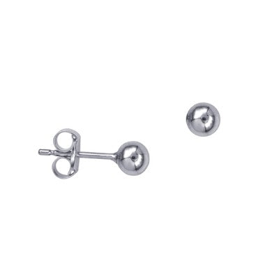 Sterling Silver 3mm - 8mm Heavy Ball Stud Earrings