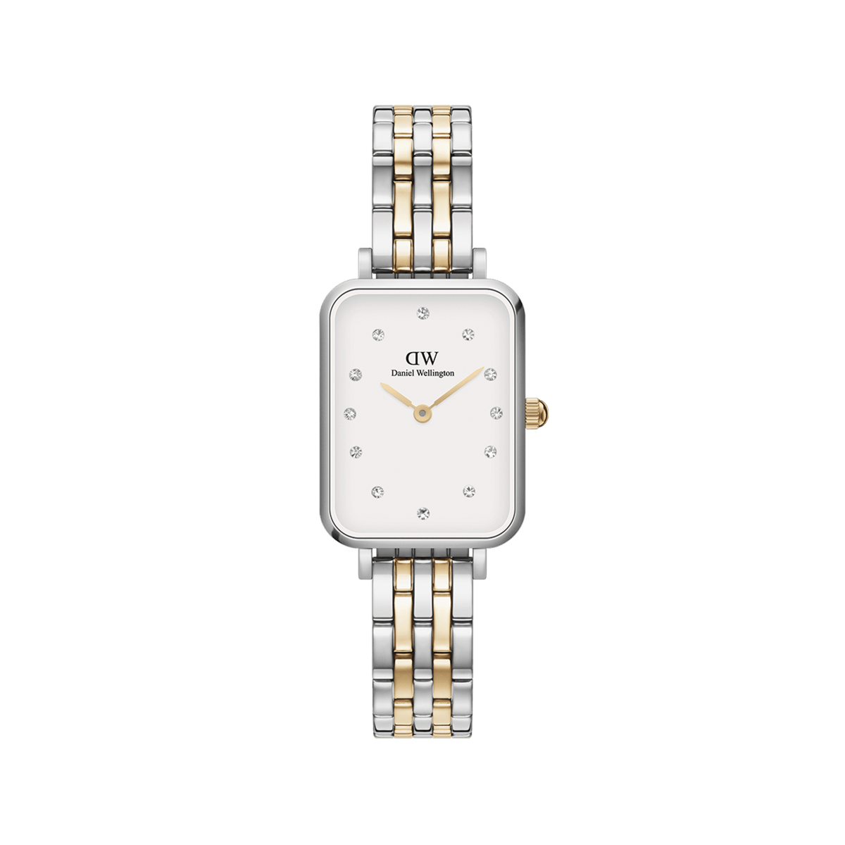 Daniel Wellington Two-Tone Watch with White Dial Daniel Wellington Quadro 20x26 Bezel 5-Link White Mother of  main image 4