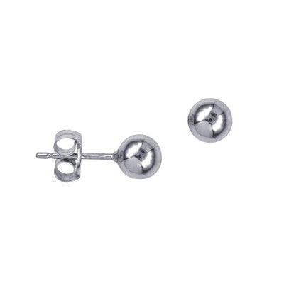 Sterling Silver 3mm - 8mm Heavy Ball Stud Earrings