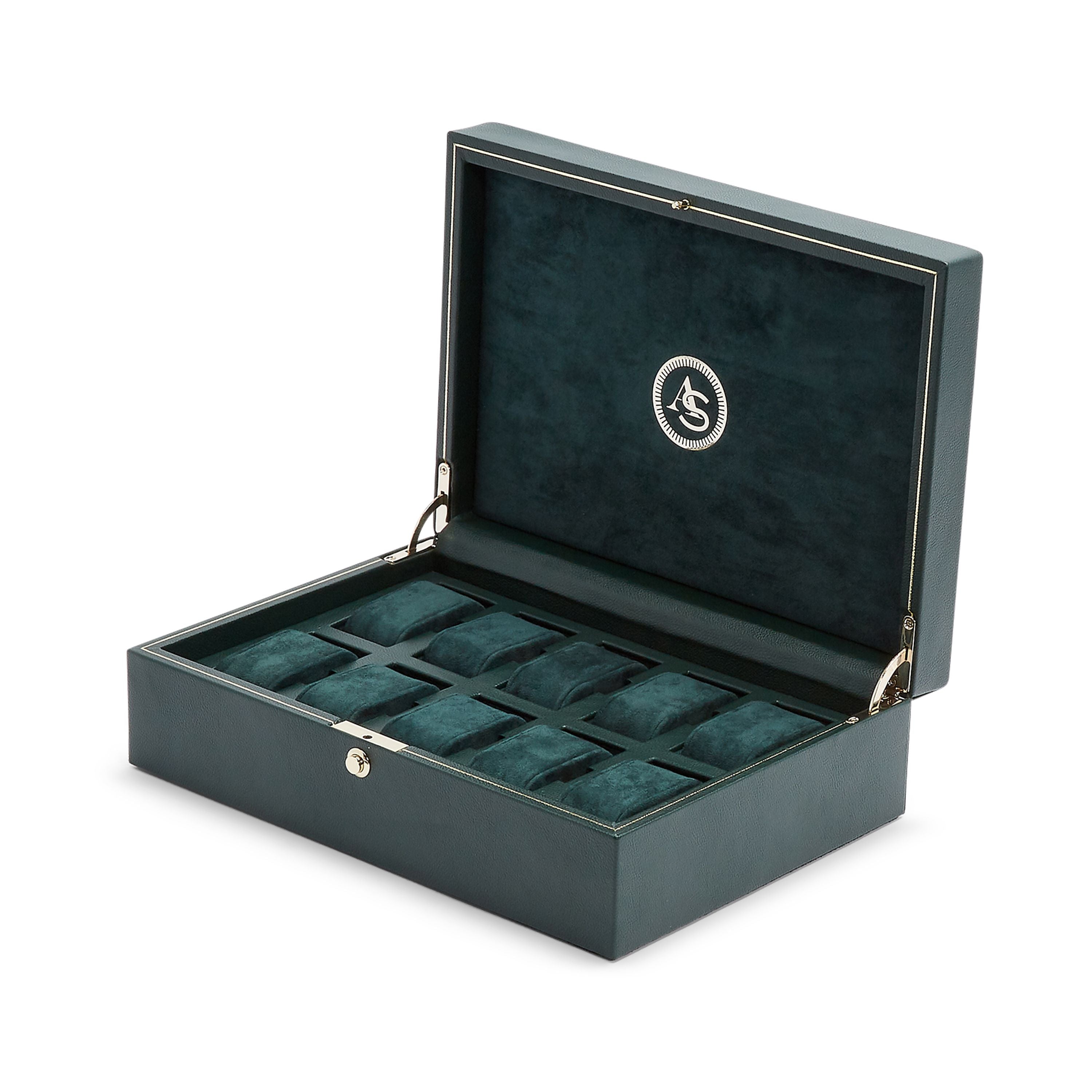 Wolf 1834 British racing Green 8 pc Watch Box