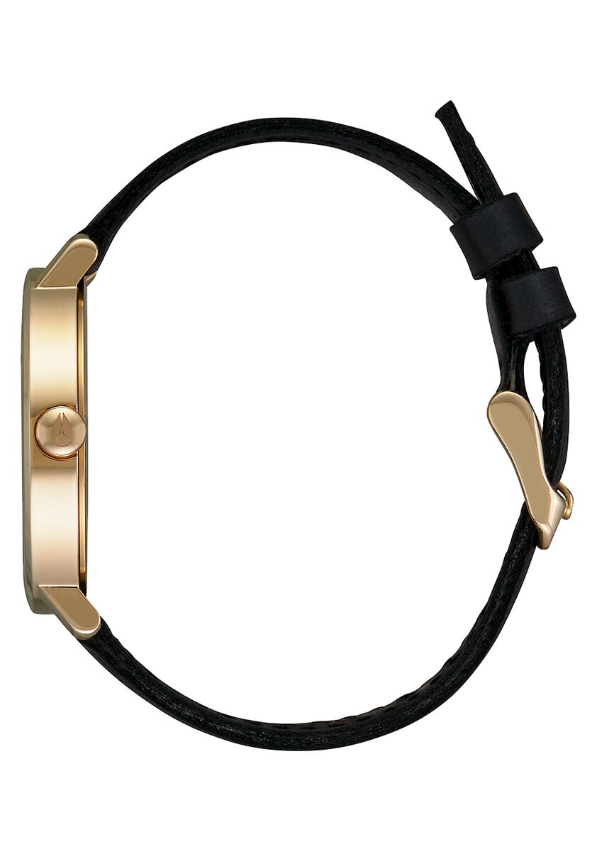 Nixon 38mm Arrow Leather Gold/Cream/Black Watch