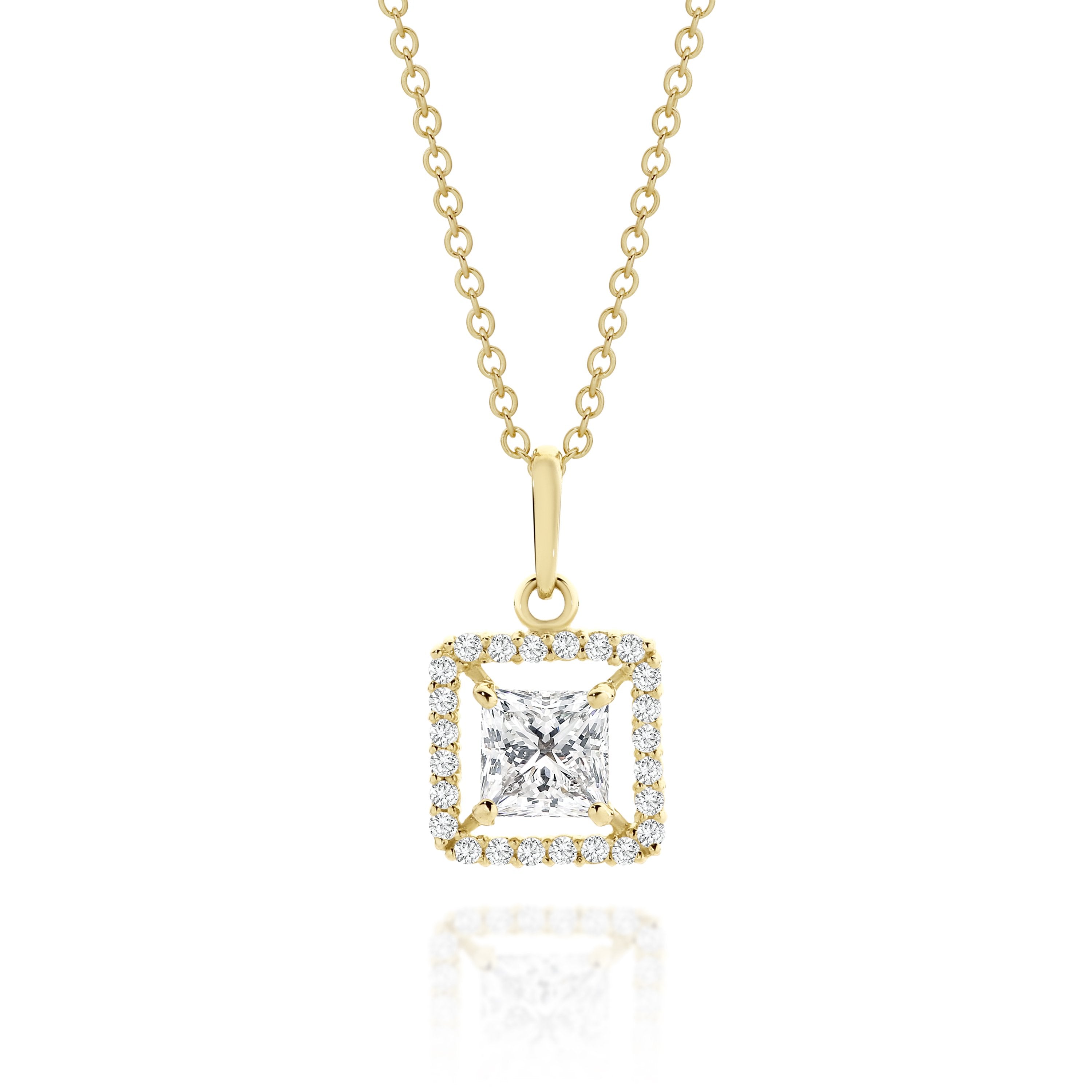 9ct Gold Cubic Zirconia Pendant