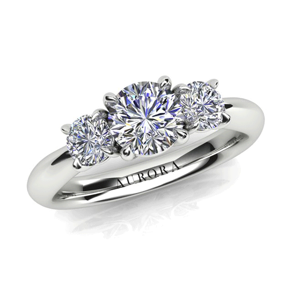 Aurora 18ct White Gold G SI2 - 0.90ct TDW Diamond Ring