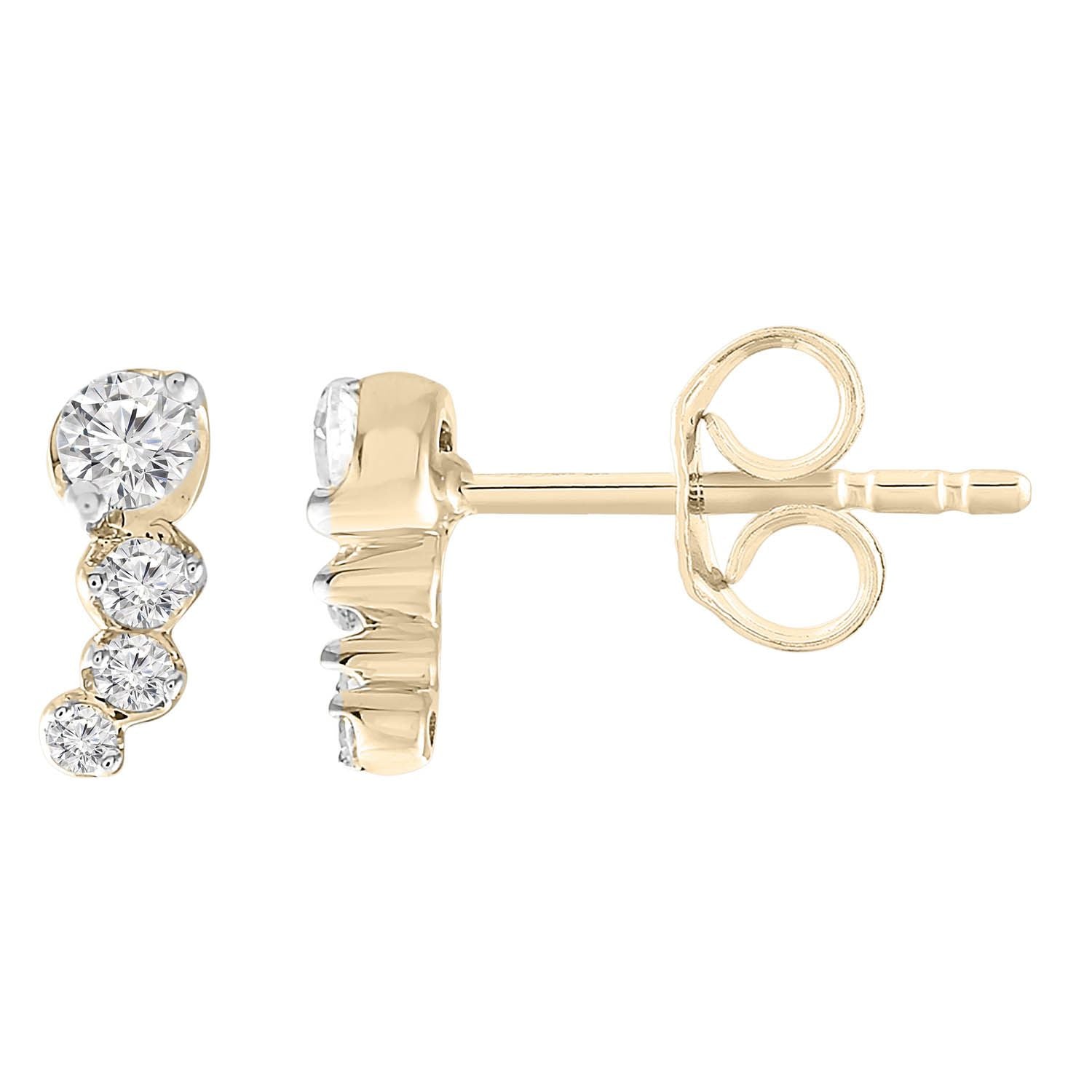 Yellow Gold 0.15ct Diamond Stud Earrings