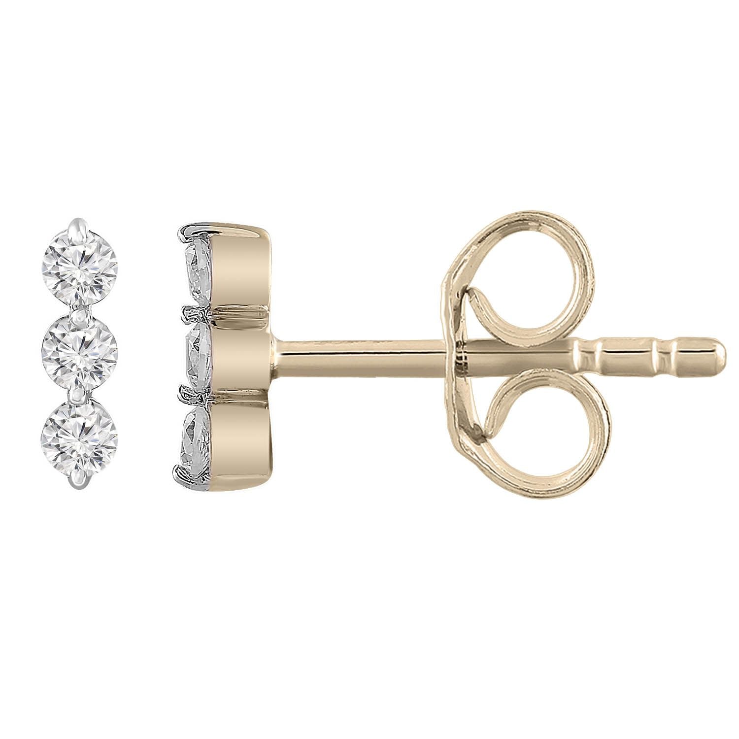 Yellow Gold 0.15ct Diamond Stud Earrings