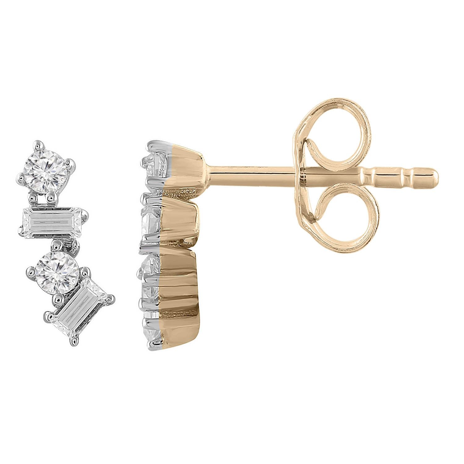 Yellow Gold 0.15ct Diamond Stud Earrings