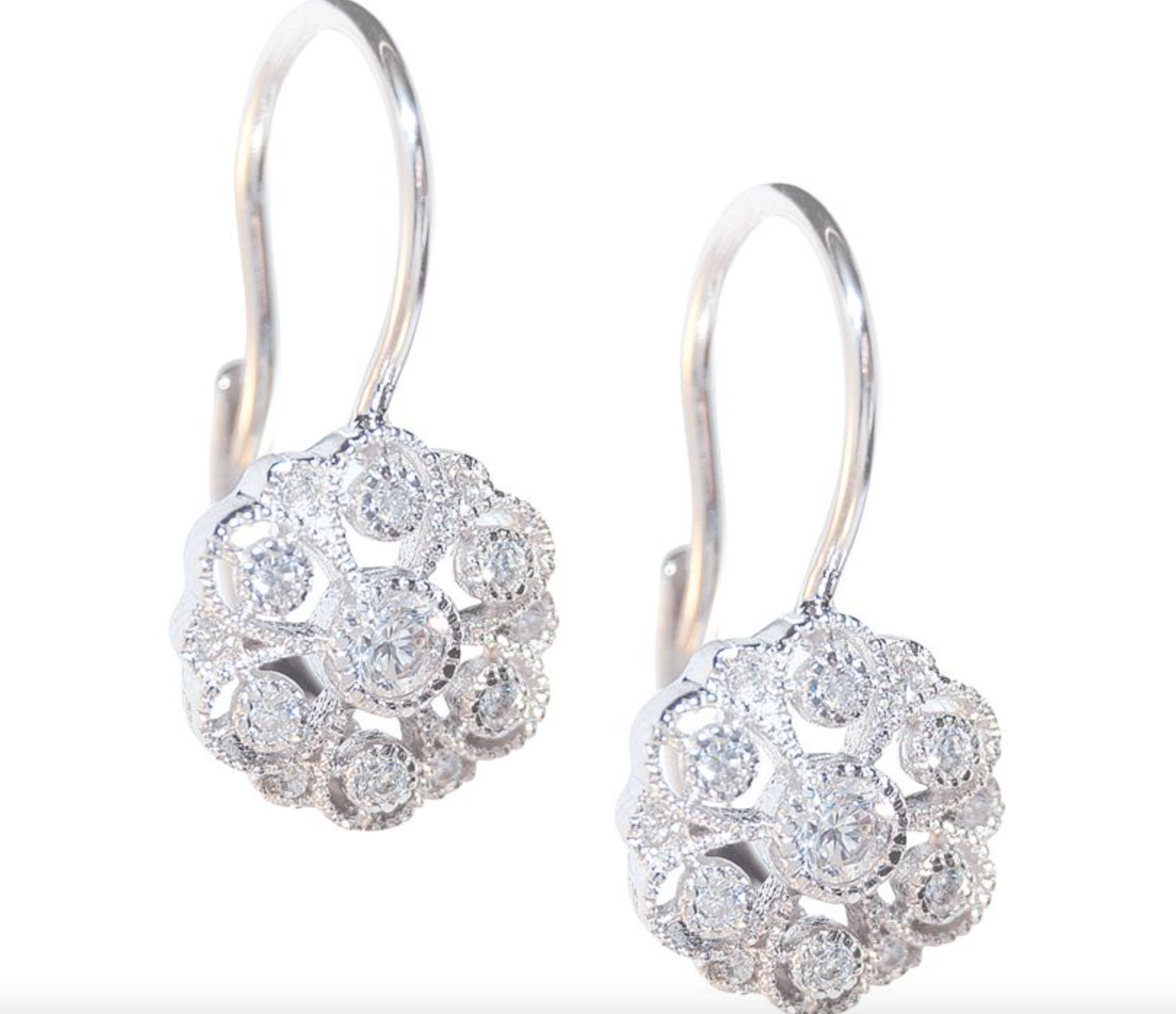 Leverback cz deals earrings