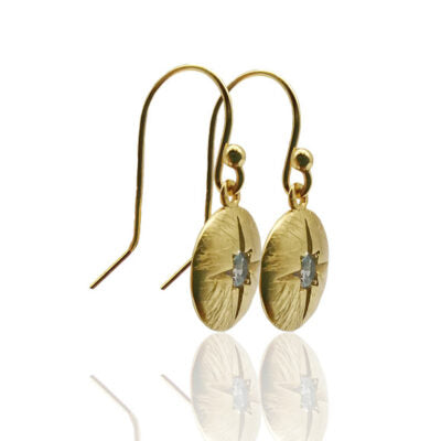 YiSu Design Gold Southern Cross Drop Earrings