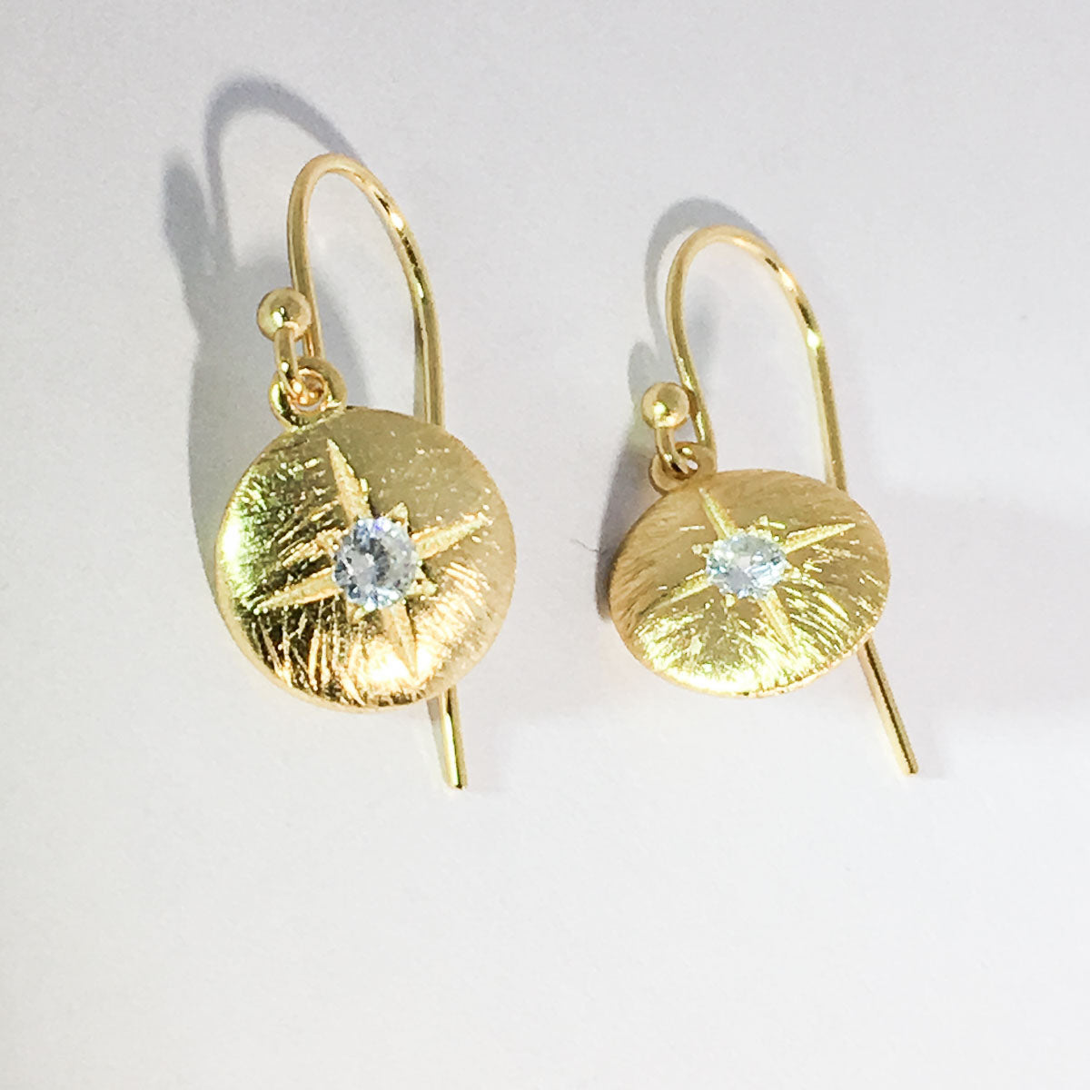 YiSu Design Gold Southern Cross Drop Earrings
