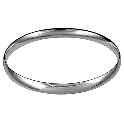 Sterling Silver 7mm Plain Solid Comfort Fit Bangle