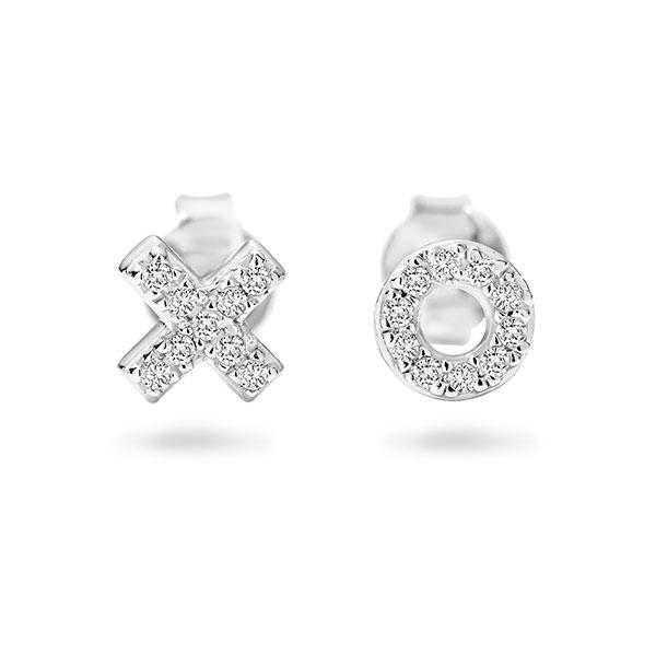 Georgini Kiss Hug Silver Stud Earrings
