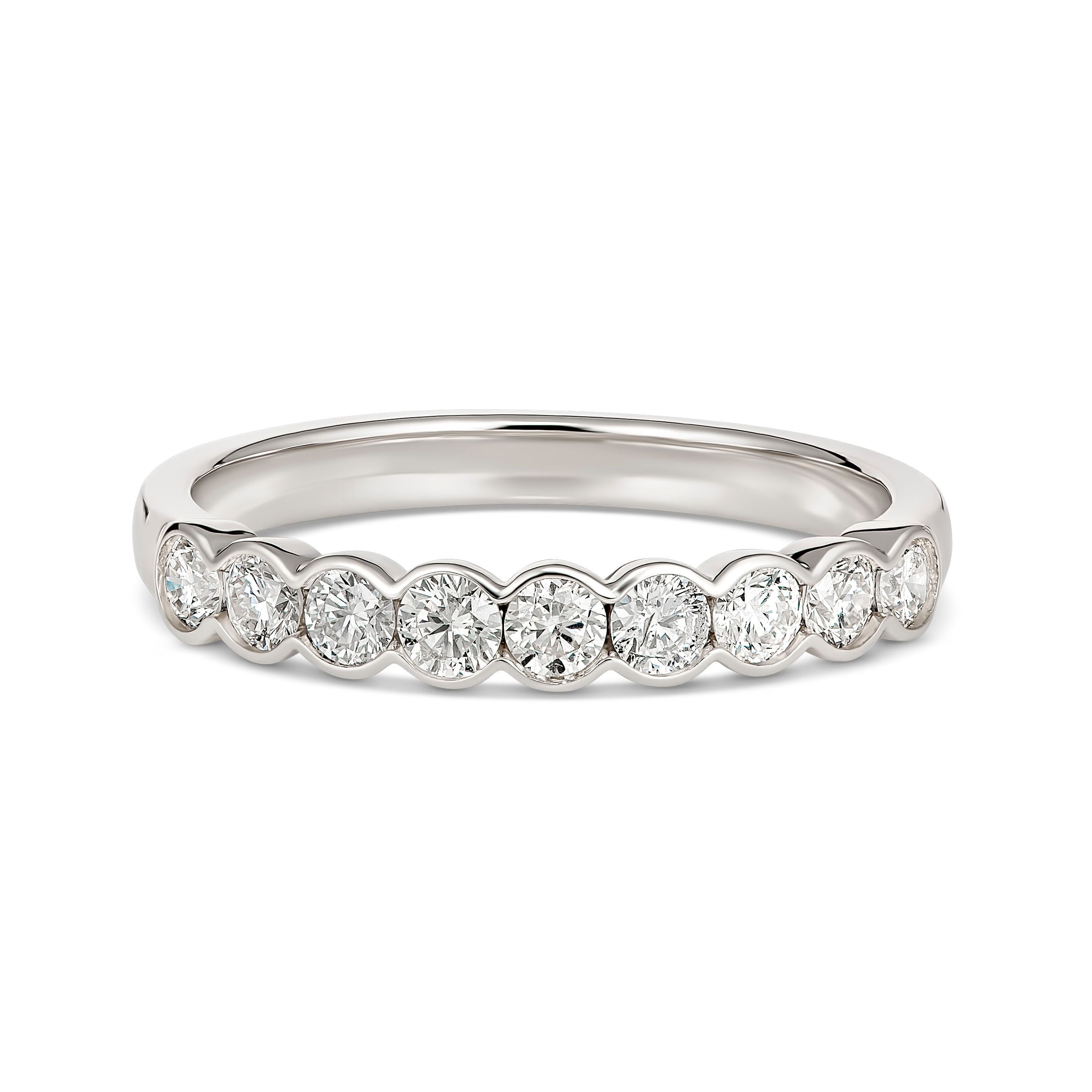 18ct White Gold Bezel Set Diamond 0.50ct Ring