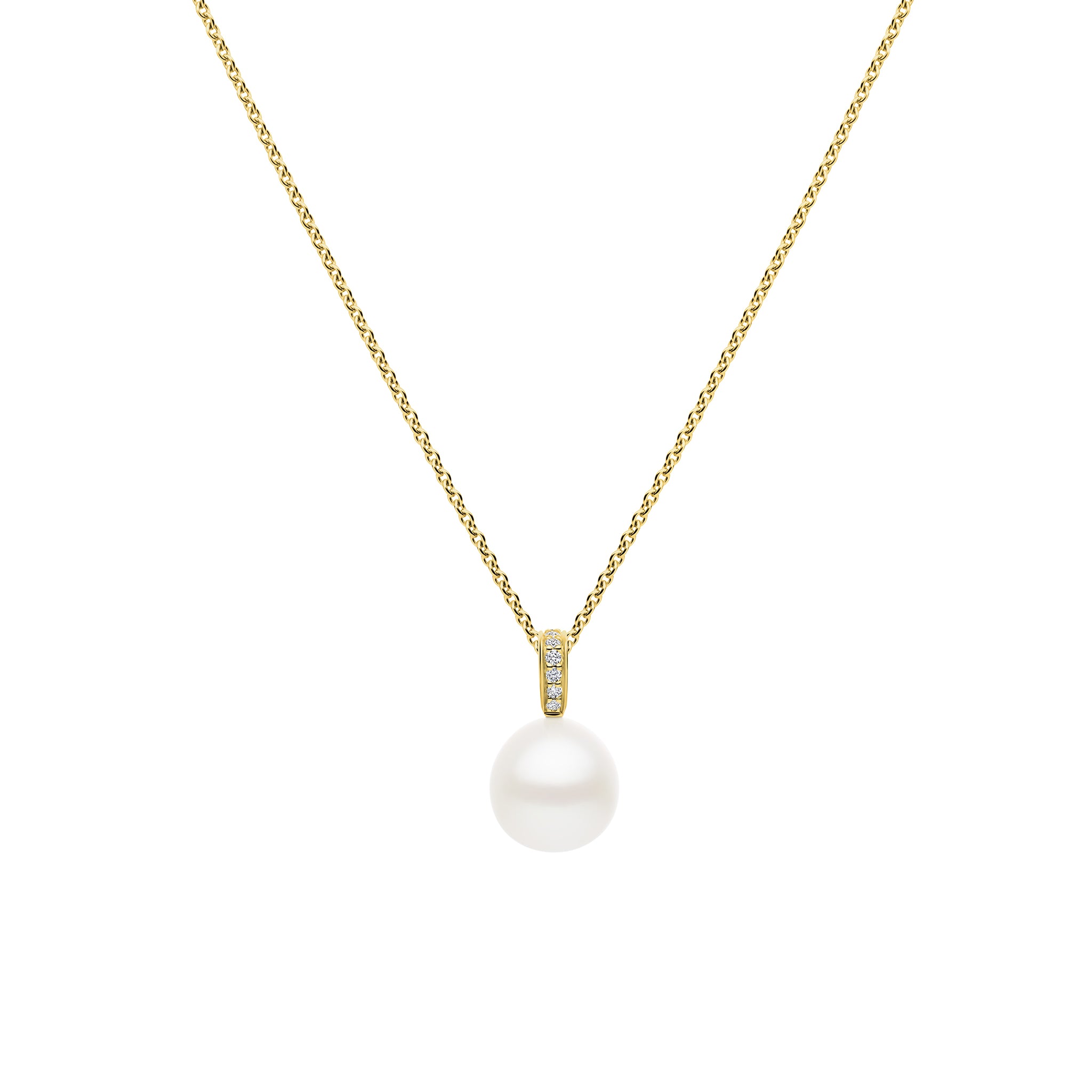 Kailis Yellow Gold Hope Diamond and Pearl Pendant