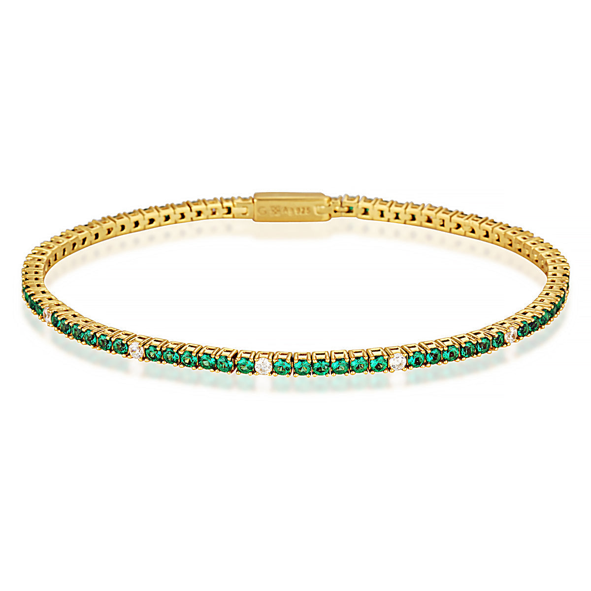 Emerald and deals diamond tennis bracelet