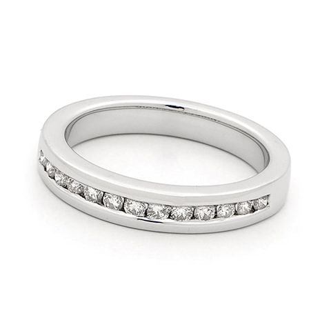 White gold channel online set eternity ring