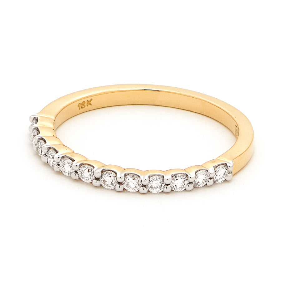18ct Yellow Gold Claw Set Diamond Ring 0.27ct