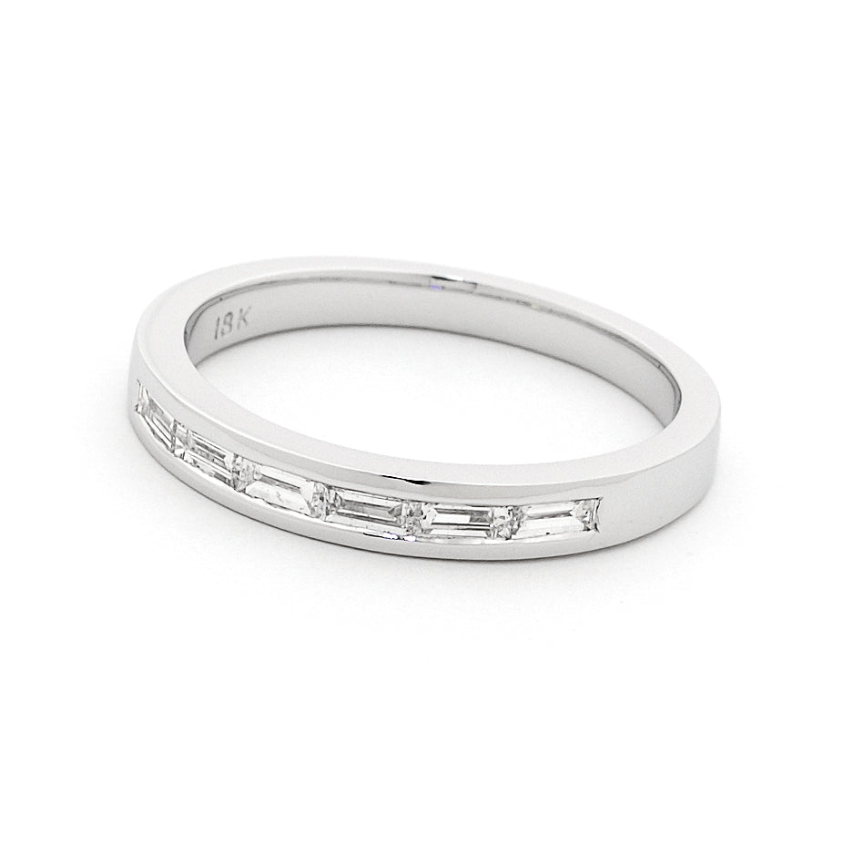 18ct White Gold Channel Set Diamond Ring 0.36ct
