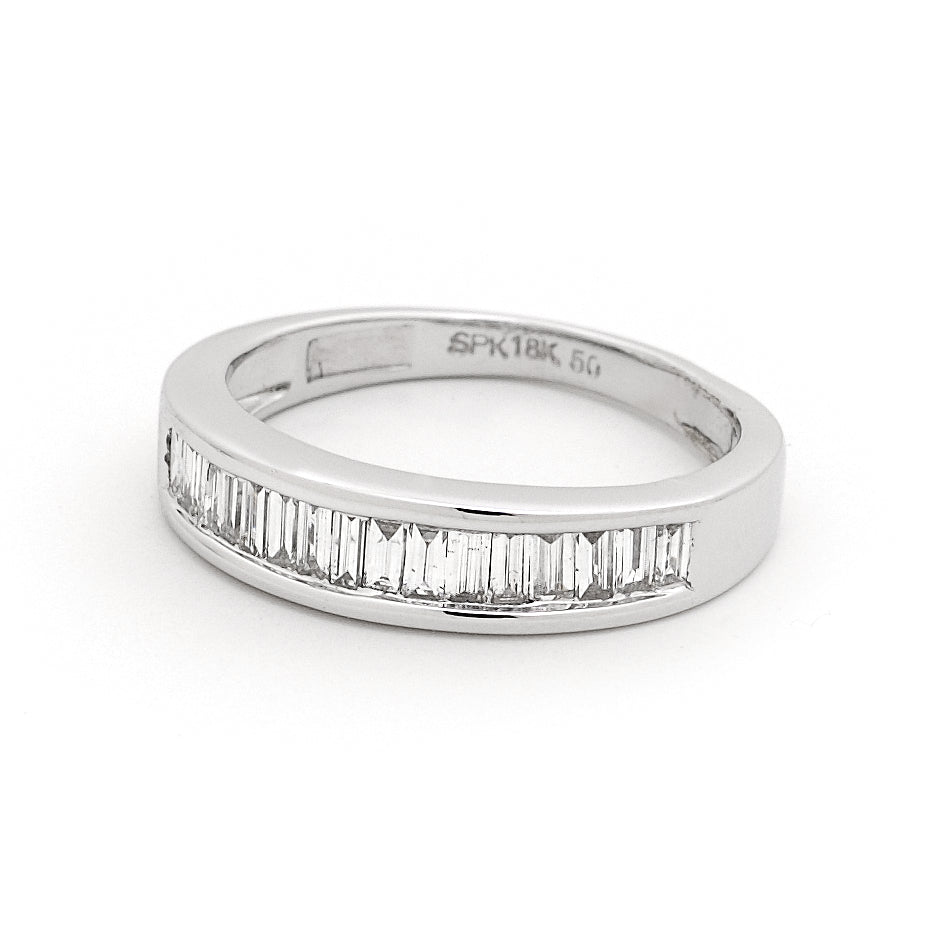 18ct White Gold Channel Set Diamond Ring 0.50ct