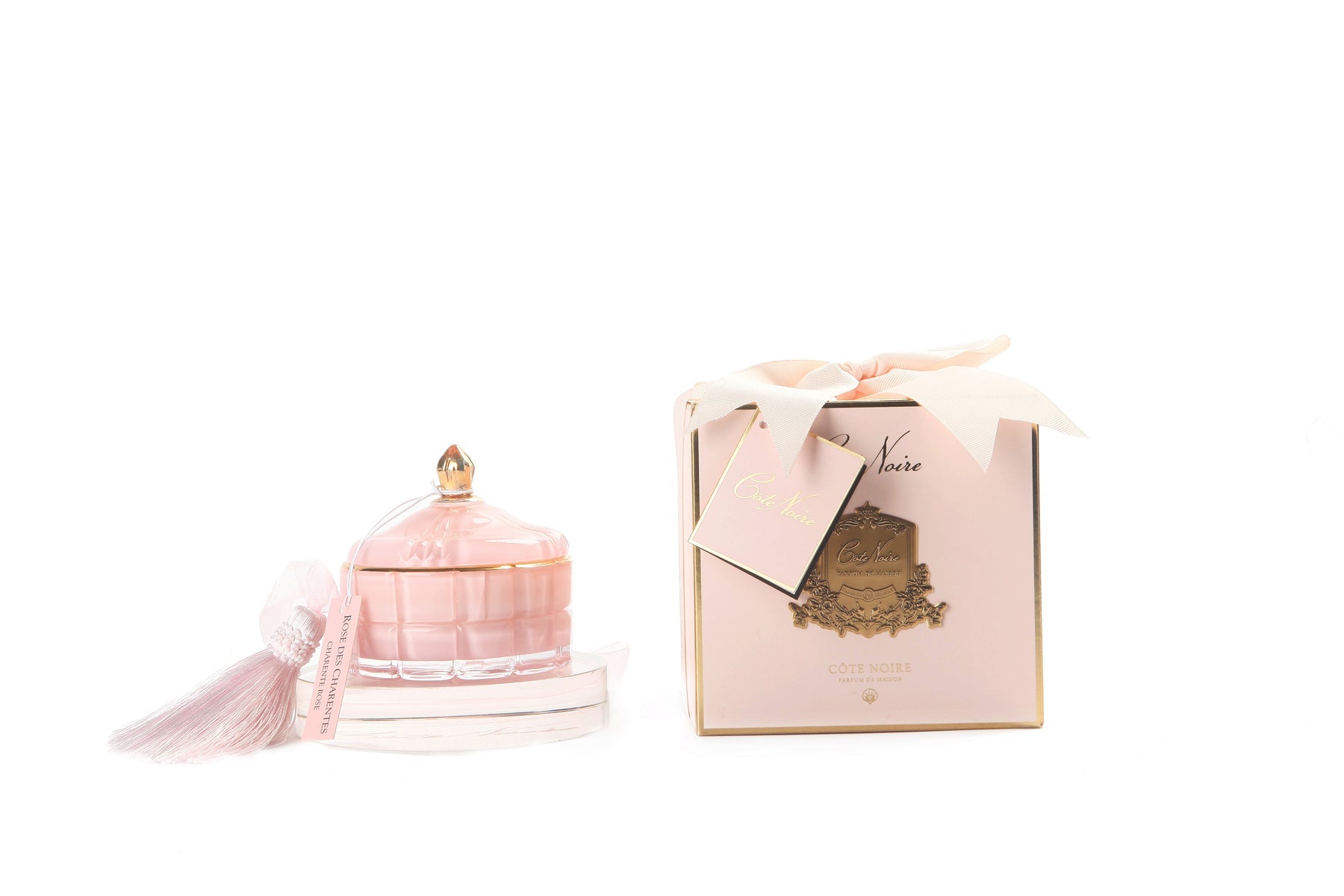 Cóte Noire Pink Art Deco Candle- Pink Champagne