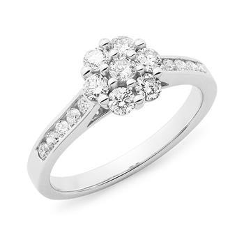 Diamond Cluster Engagement Ring