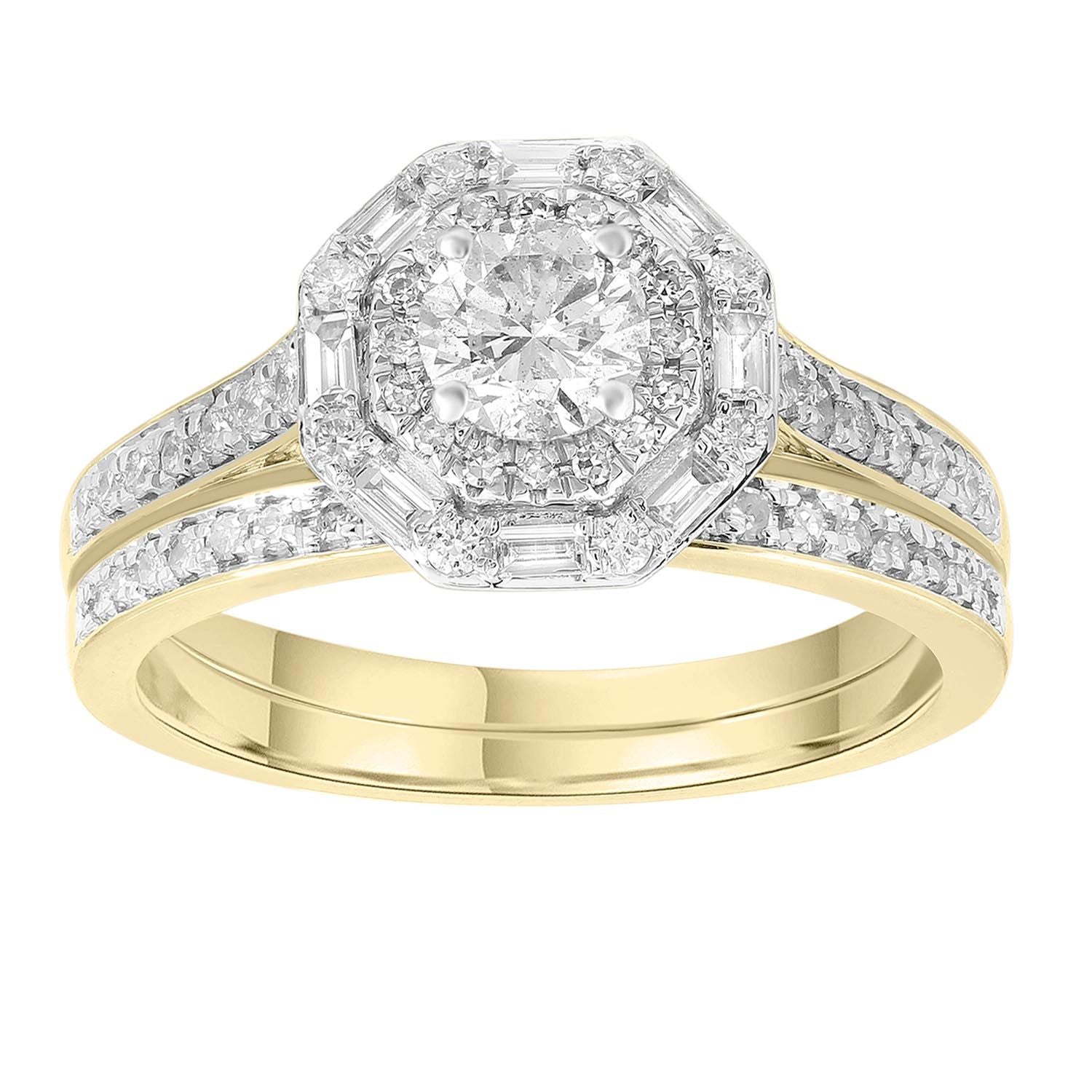 18ct Yellow Gold Diamond Bridal Set
