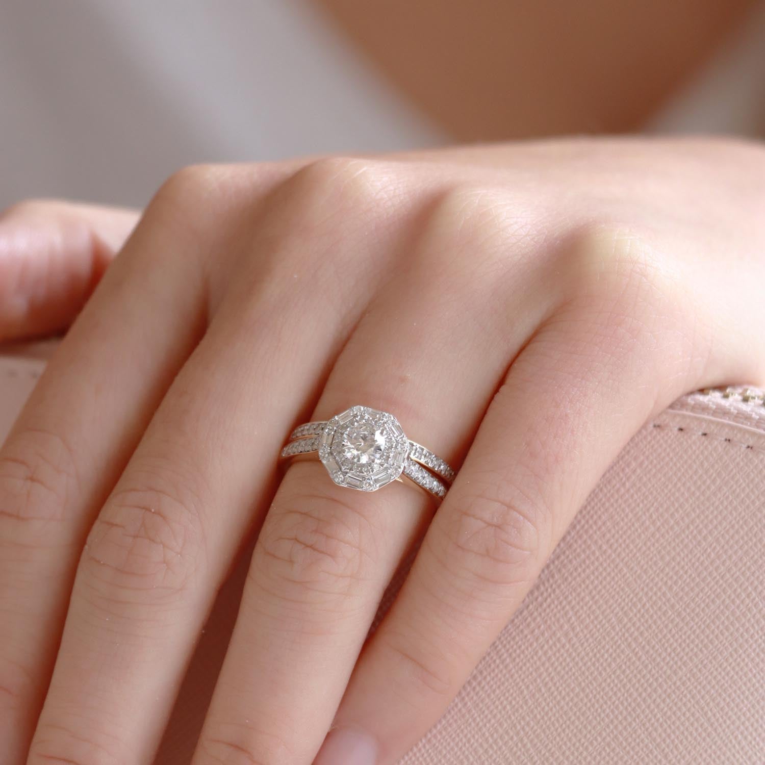 18ct Yellow Gold Diamond Bridal Set