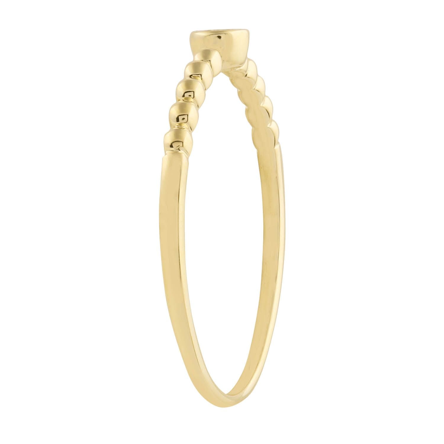 Yellow Gold 0.08ct Bezel Set Diamond Ring
