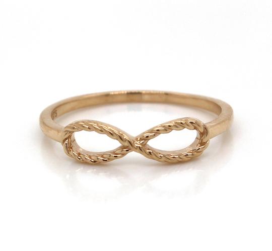 9ct Yellow Gold Textured Infinity Ring