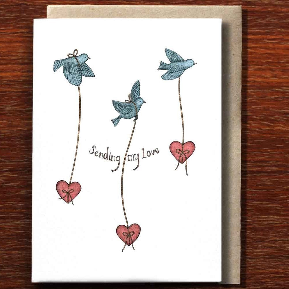 The Nonsense Maker Sending my Love - Greeting Card