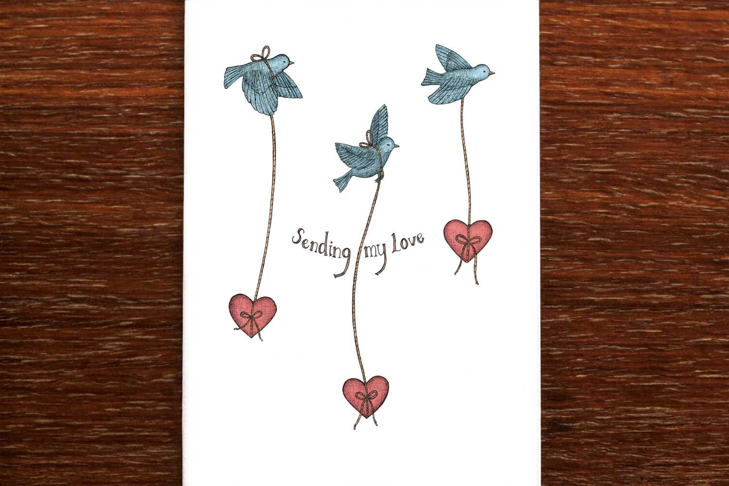 The Nonsense Maker Sending my Love - Greeting Card
