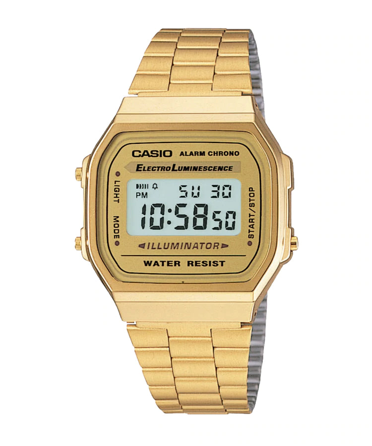Casio Vintage A168WG 9 Digital Stainless Steel Gold Bracelet Watch