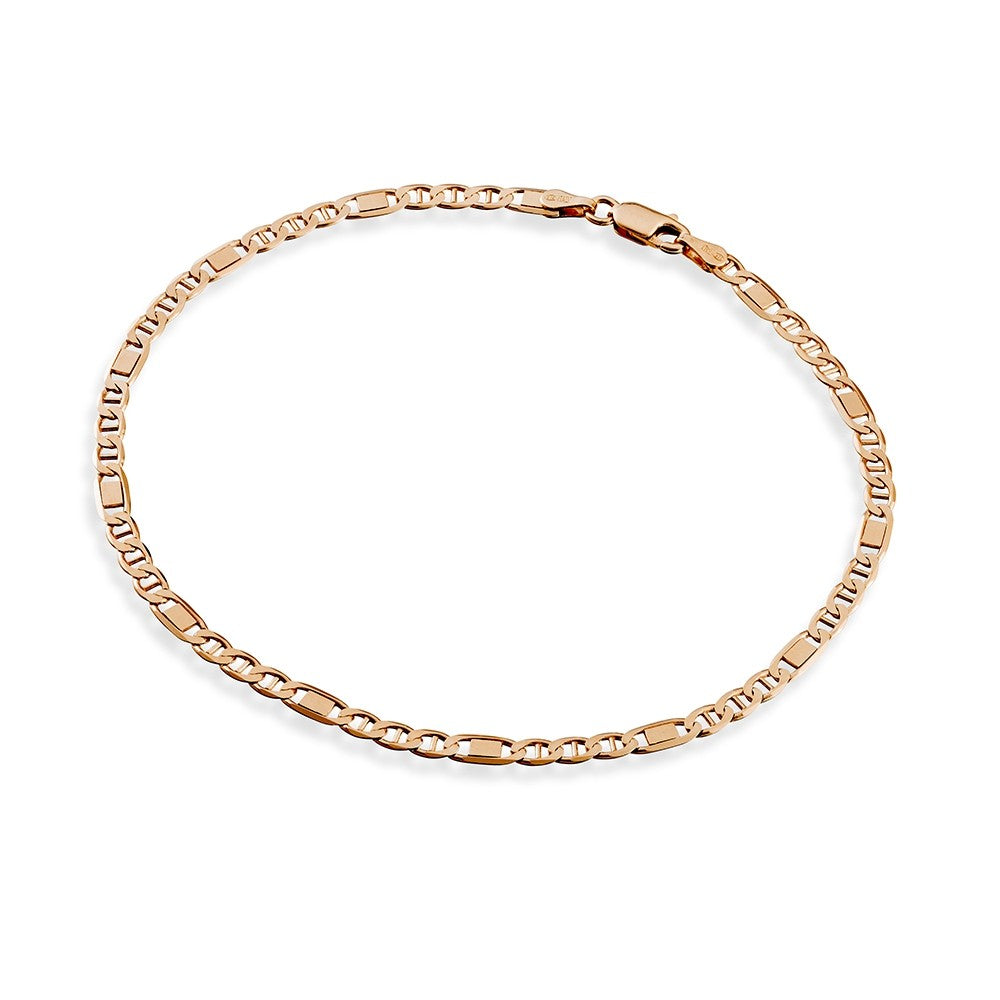Rose Gold Mariner Valentino Link Anklet