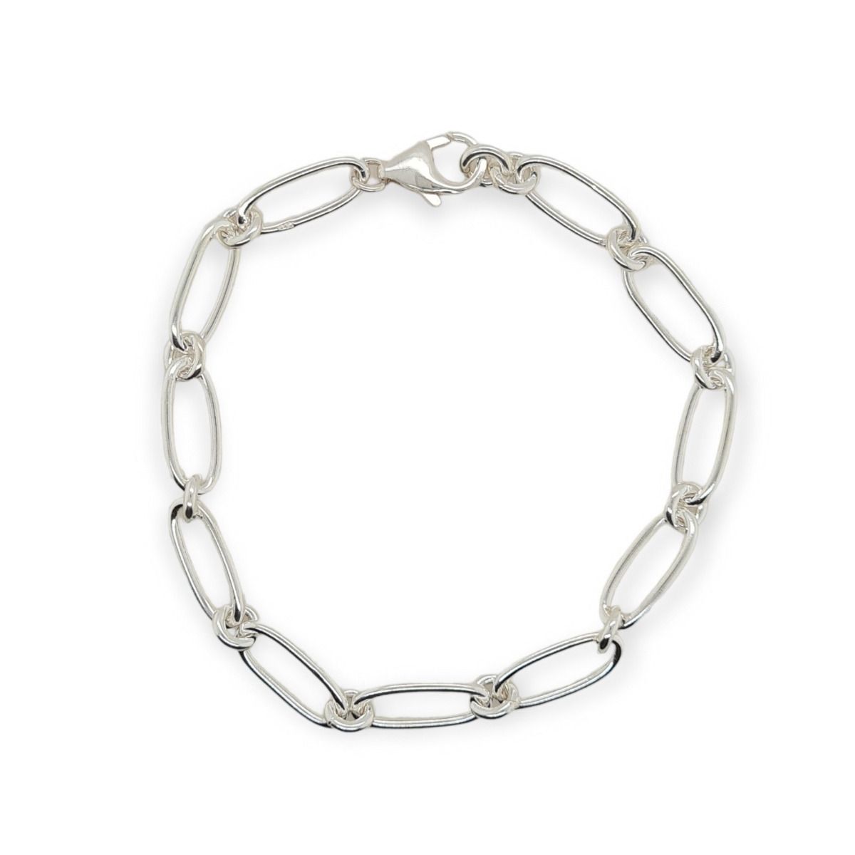 Sterling Silver Fancy Link Medium Bracelet