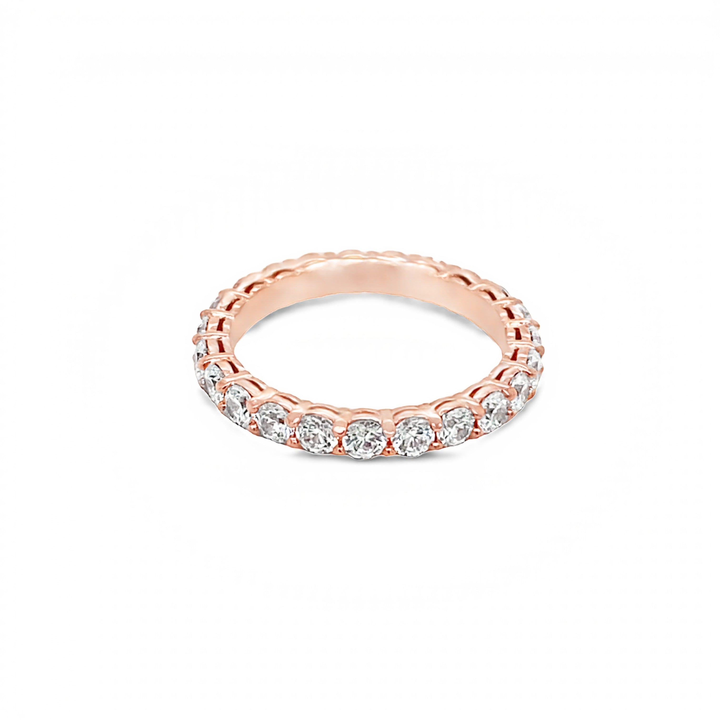 9ct Rose Gold Cz Round Brilliant Cut Ring