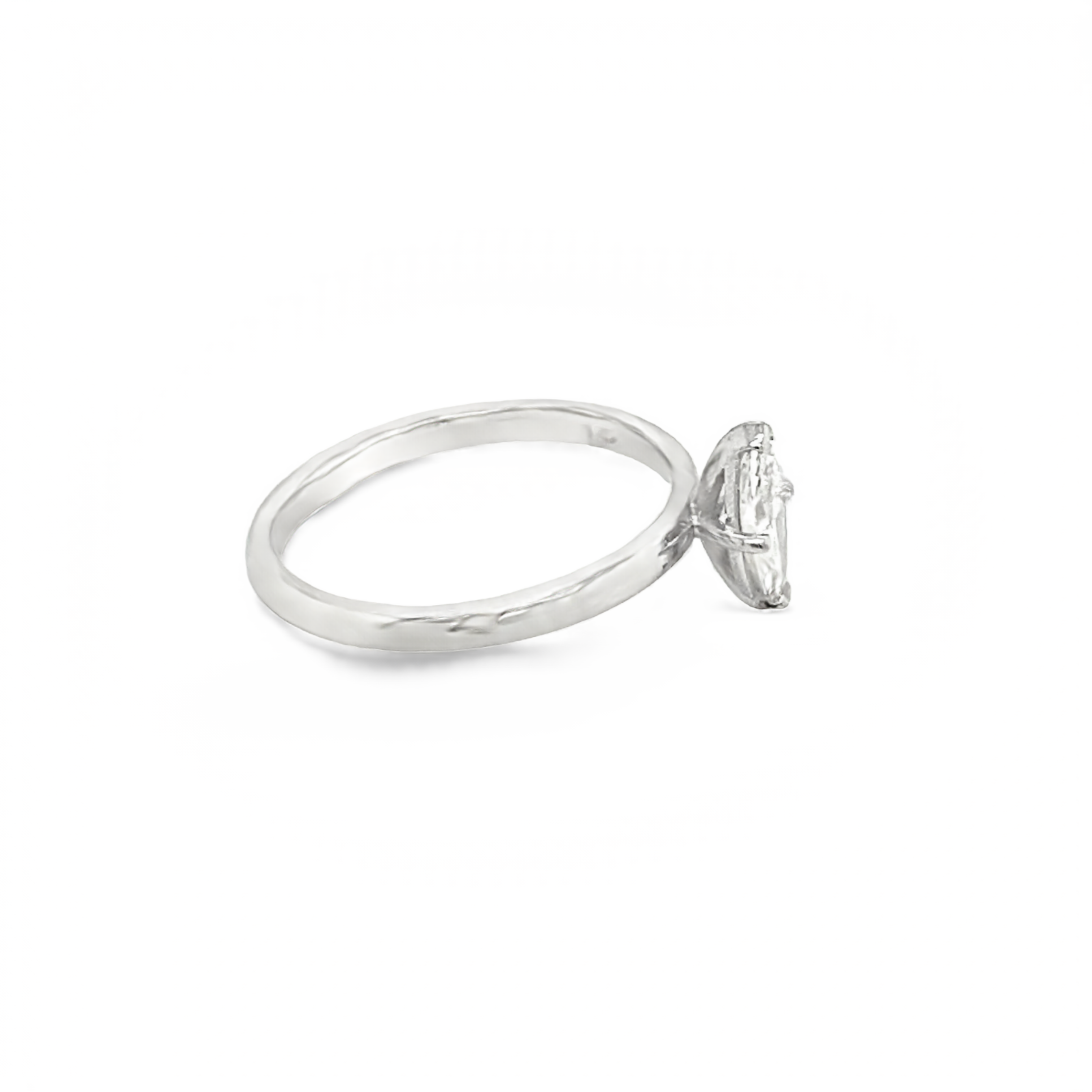 Platinum Four Claw 0.51ct Marquise Cut Diamond Ring