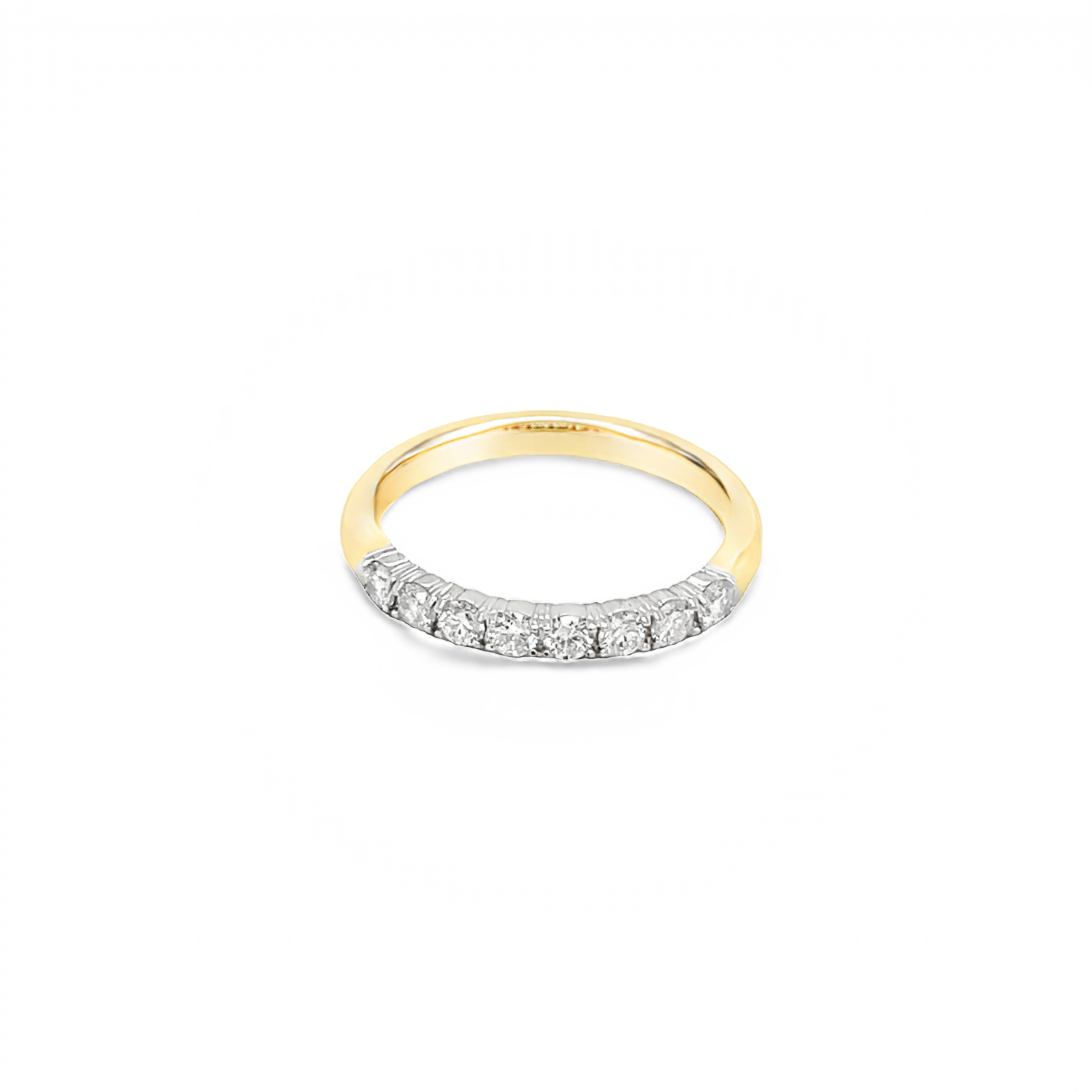 18ct Two Tone Yellow and White Gold 0.42ct Claw Set Diamond Wedder