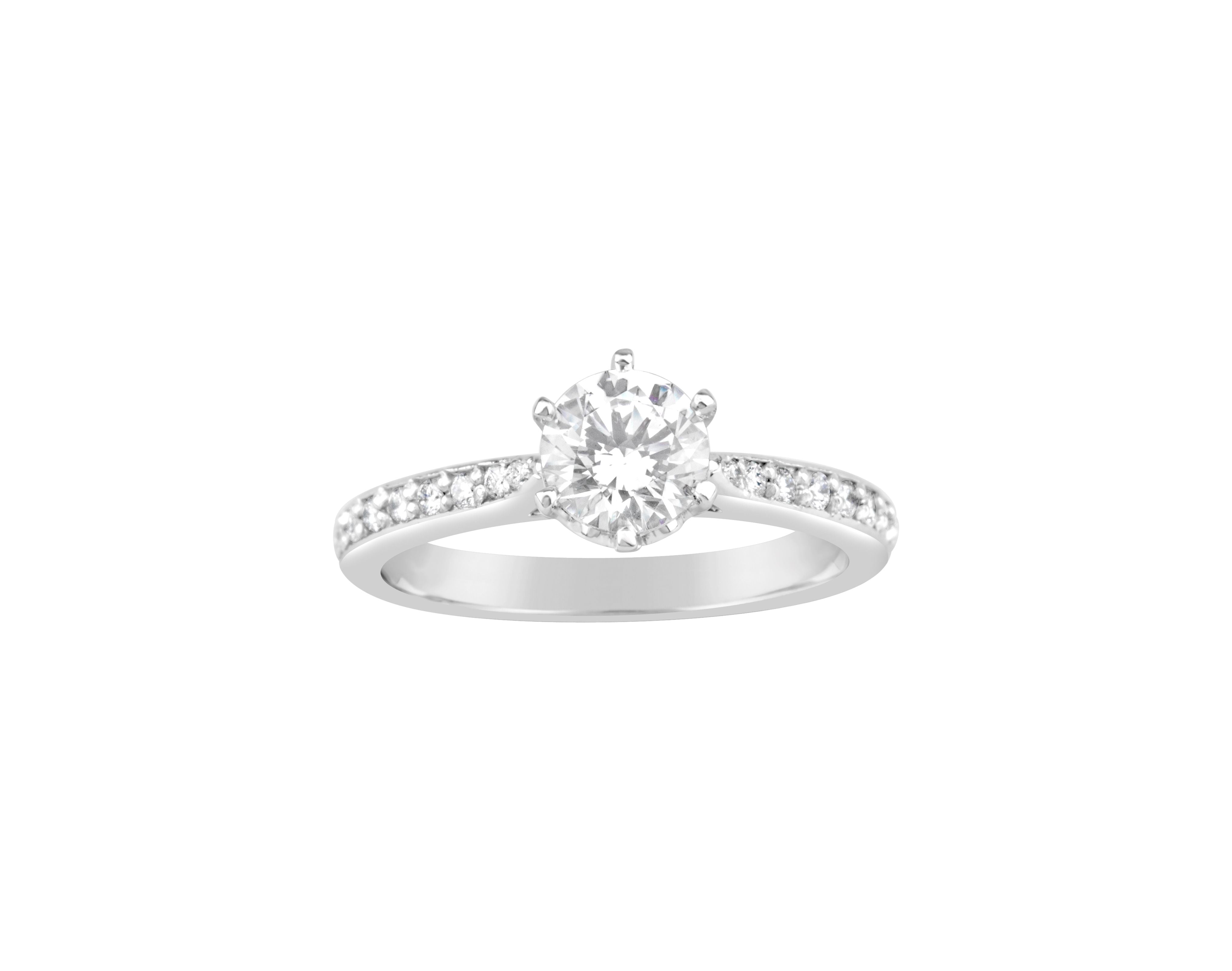 18ct White Gold Round Brilliant Cut Diamond Ring