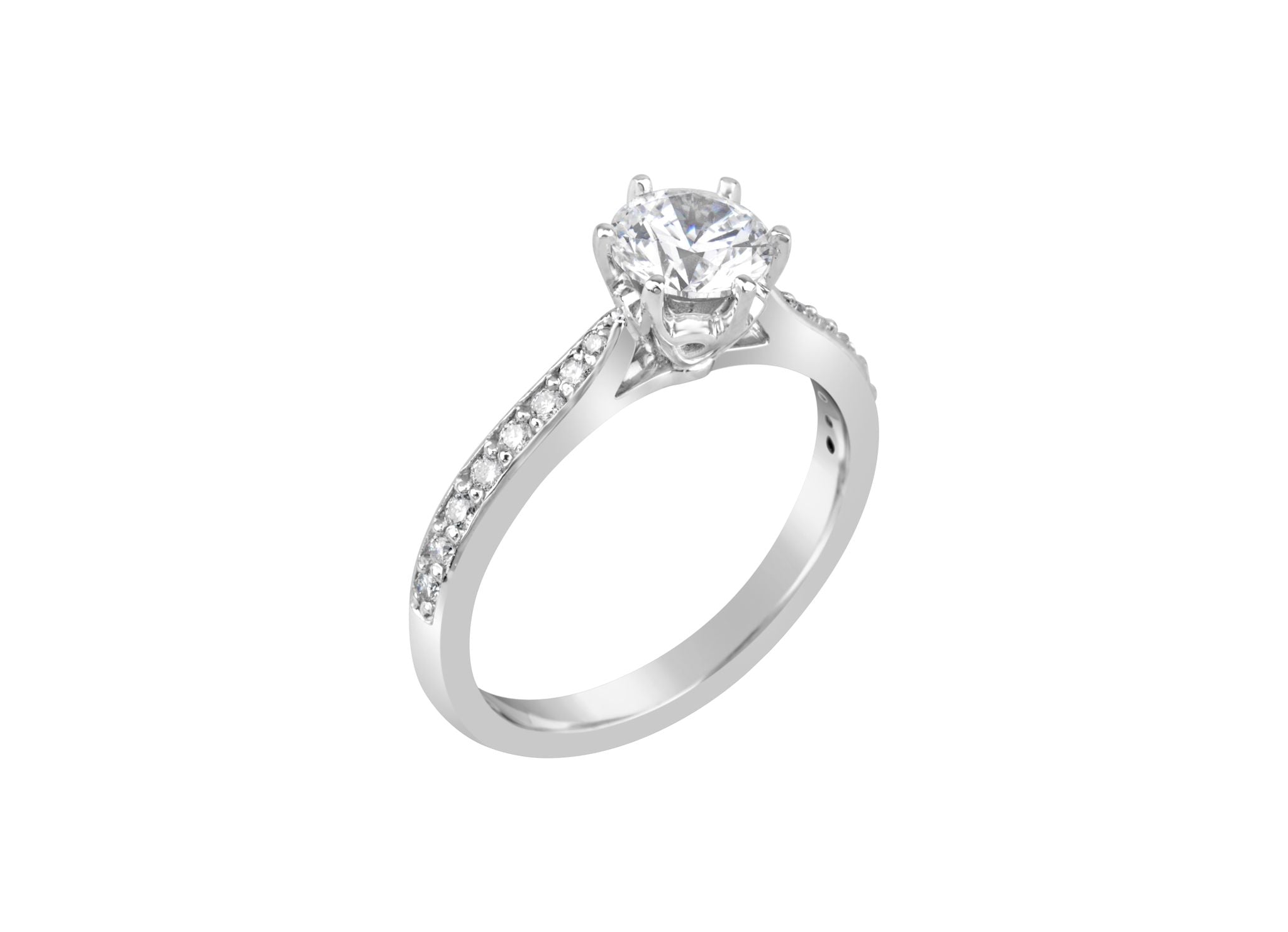 18ct White Gold Round Brilliant Cut Diamond Ring