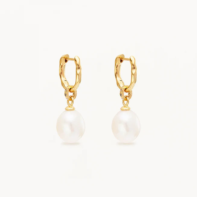 By Charlotte Embrace Stillness Pearl Hoops
